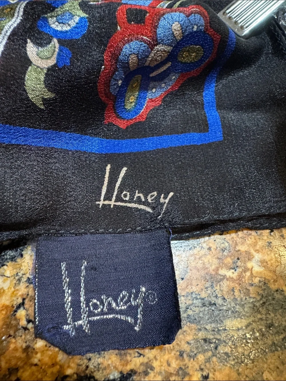 HONEY 100% silk scarf.